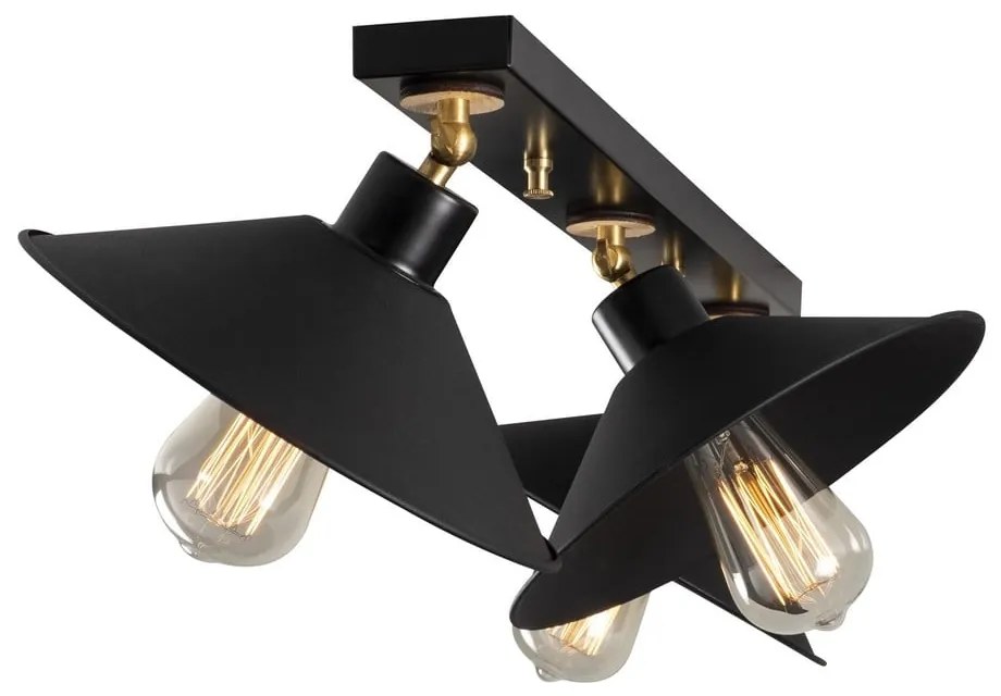 Plafonieră neagră cu abajur din metal ø 24 cm Berceste – Opviq lights