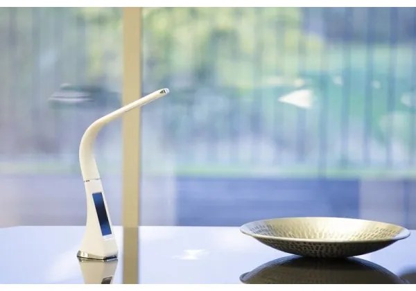 Lampă LED de masă dimabilă cu afișaj PELLE LED/7W/230V alb Brilagi
