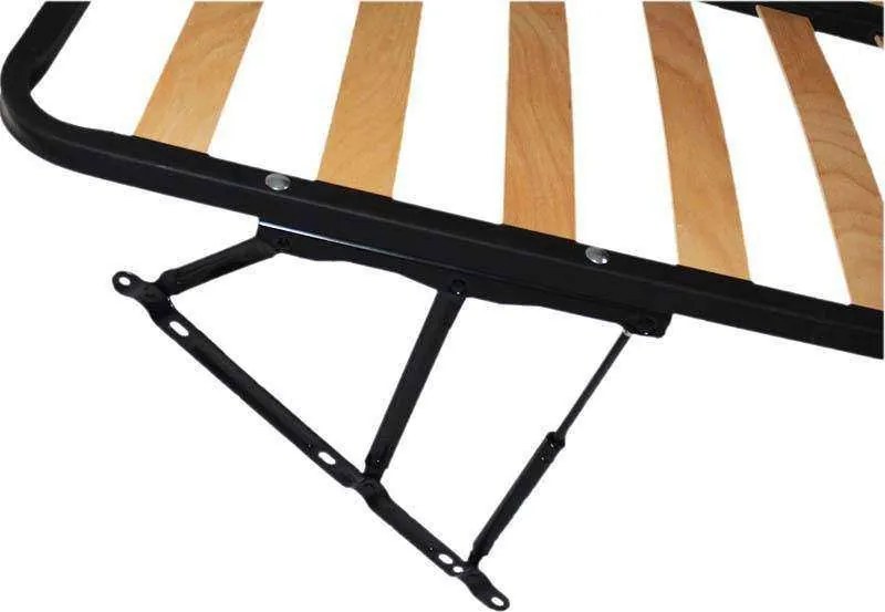 Somieră metalică cu lamele din fag Qualitysom Dublă 200×200 cm, fără picioare