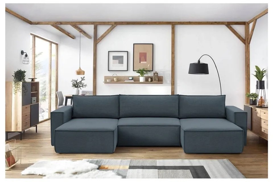 Colțar albastru închis (în formă de "U") Nihad – Bobochic Paris