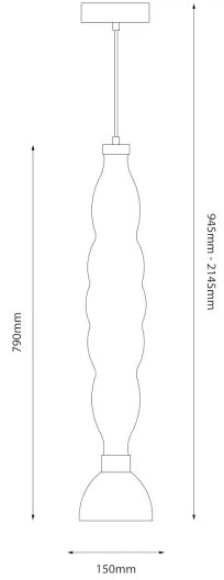 Lustră LED pe cablu LUCCO LED/18W/230V d. 15 cm auriu