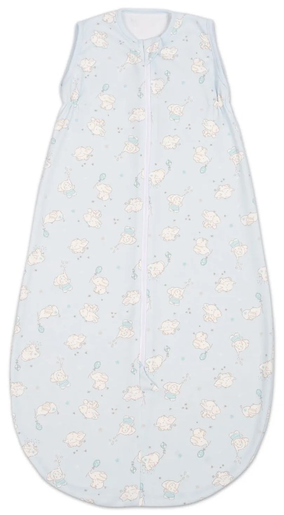 Sac dormit copii de vara 0-18 luni Kidizi Elefun Blue, 80 cm, 0.5 tog