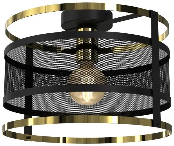 Lustră aplicată RIM 1xE27/60W/230V neagră/aurie