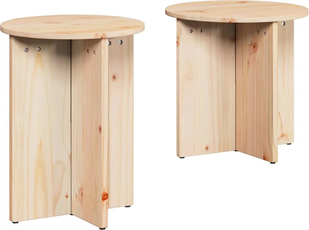 vidaXL Masă de cafea 2 pcs natural