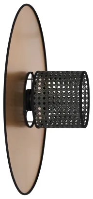Aplică TOKYO Duolla RATTAN 1xE27/15W/230V d. 50 cm auriu/negru