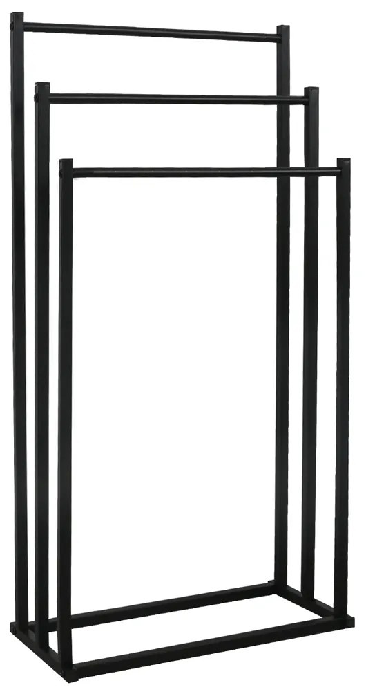 Suport pentru prosoape, negru, POLDO