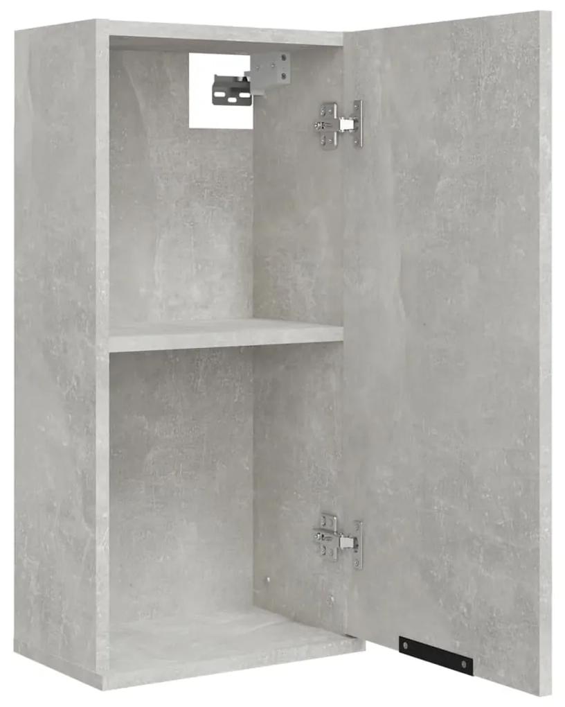 Dulap de baie montat pe perete, gri beton, 32x20x67 cm Gri beton, 1