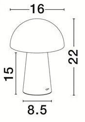 Veioza LED design decorativ ANDE negru, NVL-9050175