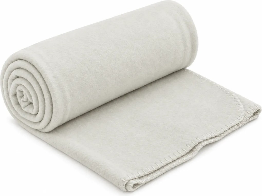 Patura din fleece FLEORA, crem-gri Dimensiune: 150 x 200 cm