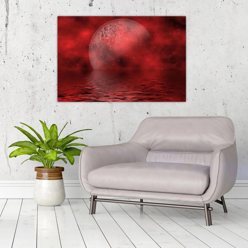 Tablou - Luna pe nivelul apei (90x60 cm)