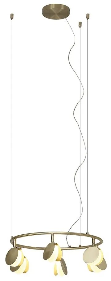Lustra LED suspendata design modern SHELL 30W aurie