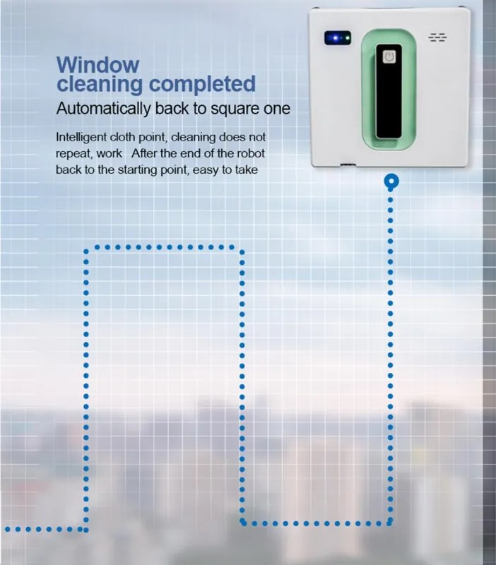 Resigilat: Robot curatare geamuri Finlux J2Fenster, 72 W, Giroscop, Pulverizare lateral, Tuya/Smart Life, Alb