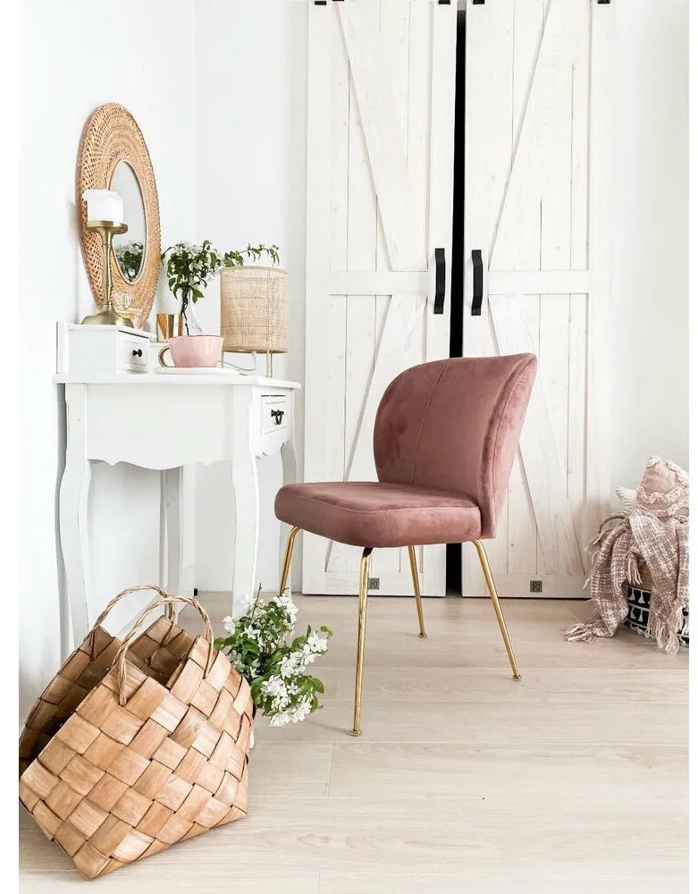 Scaun sufragerie Allia (roz + auriu). 1098707