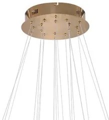 Lustra LED dimabila design modern casa scarii Wheel 6 Long aurie