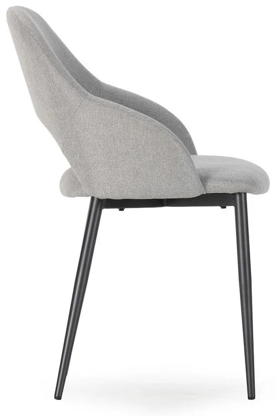 Scaune de dining gri-deschis 2 buc. tapițate Lia – Marckeric