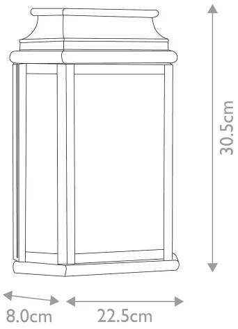 Aplică de exterior ST MARTINS 1xE27/100W/230V IP44 crom Elstead