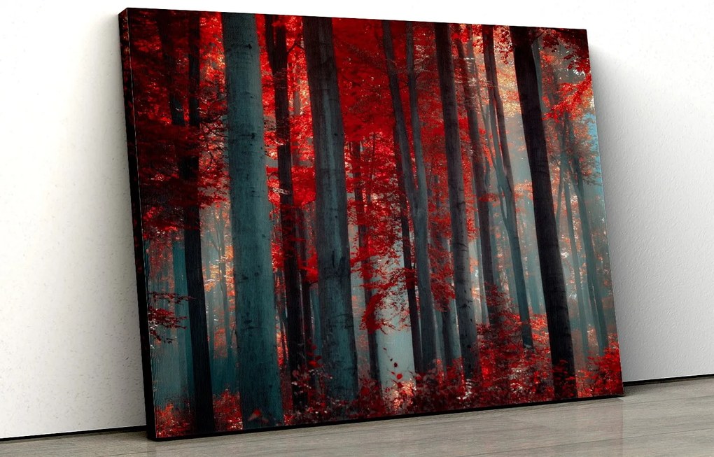 Tablou Canvas Padure Rosie - 120x80cm