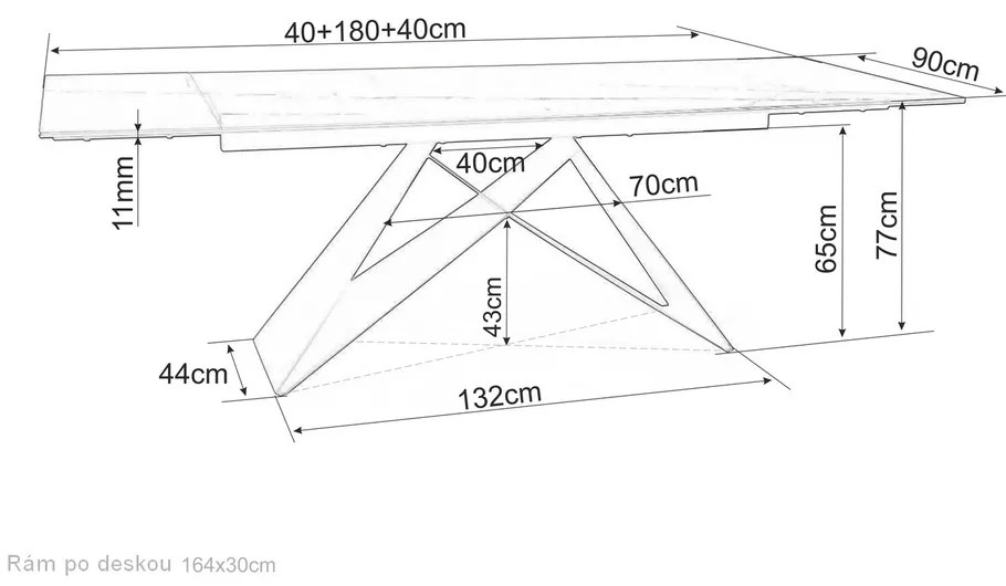 Masa de bucaterie Westin 180 x 90 cm, marmura