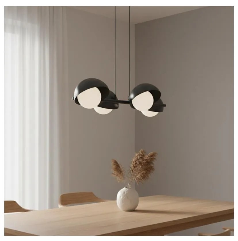 Lustră pe cablu BOOM, 4x G9/8W/230V, neagră