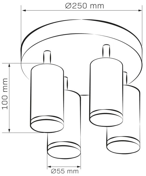 Spot LED RGBW dimerizabil pentru baie TURYN 4xGU10/6W/230V IP44 alb