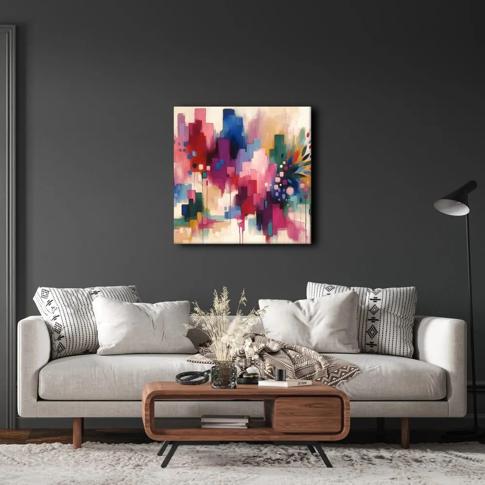 Tablou flori în abstracție modernă