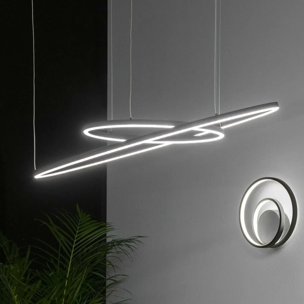 Lustra LED XXL suspendata design slim Oracle d150 round 3000k dali alb