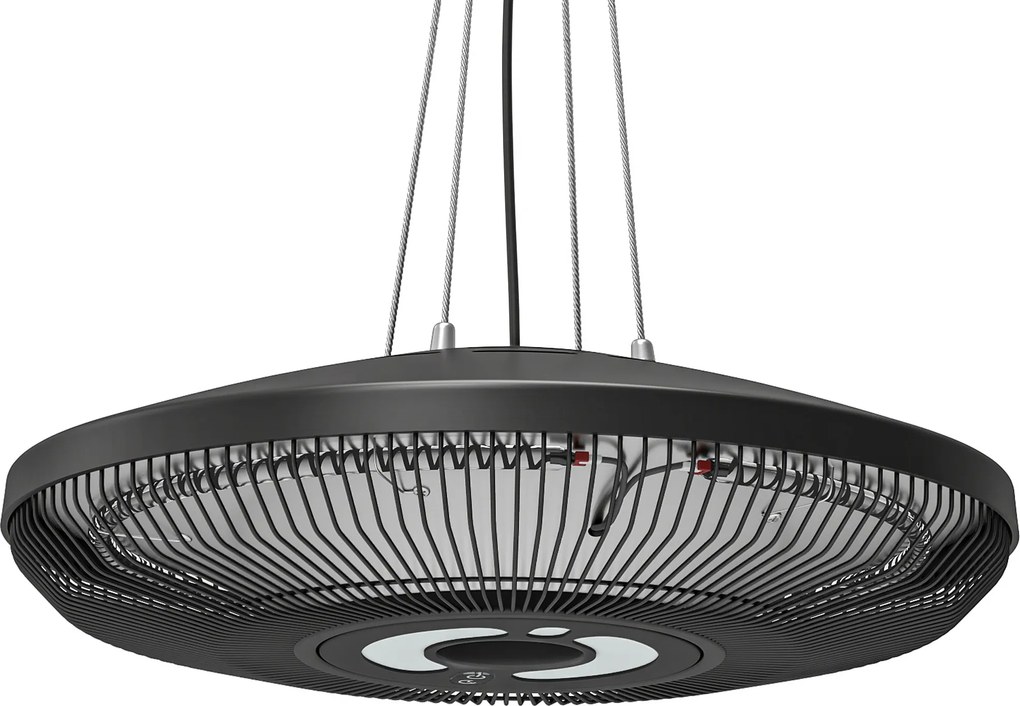 Outsunny încălzitor Electric Suspendat cu Infraroșu 1000/2000W, Negru | Aosom Romania