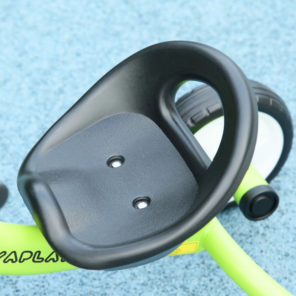 AIYAPLAY Triciclu pentru copii cu clopot și coș, scaun reglabil cu spătar - pentru copii de la 2 la 5 ani verde | Aosom Romania