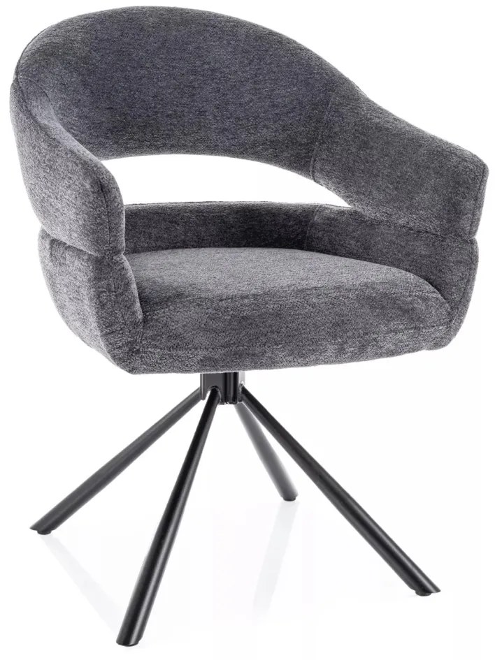 Scaun Borgo gri inchis/negru Raven18