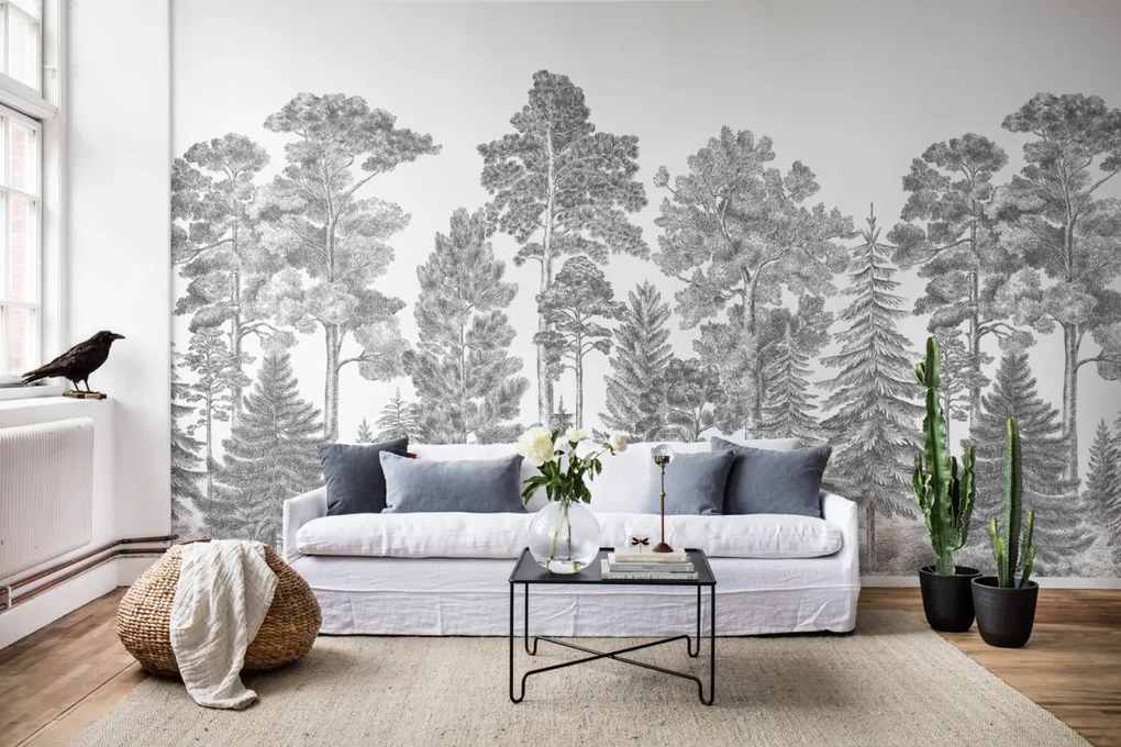 Tapet Scandinavian Bellewood, Gray, Rebel Walls