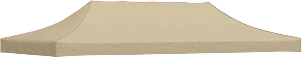 vidaXL Acoperiș pentru cort de petrecere, bej, 6 x 3 m, 270 g/m²