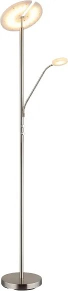 Globo 59093N - Lampă de podea cu LED dimabilă STANFORD 28W/230V + 5W 3000K crom lucios