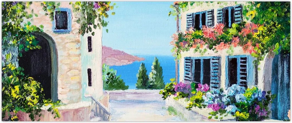 Tablou - Alee grecească, pictură în ulei (120x50 cm)