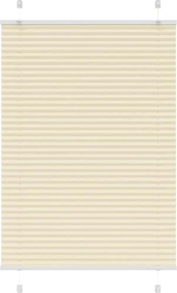 vidaXL Jaluzea plisată Crem 85x150cm Lățime țesătură 84,4 cm