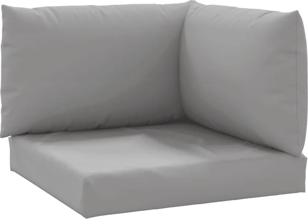 vidaXL Perne pentru canapea din paleți, 3 buc., gri, material textil