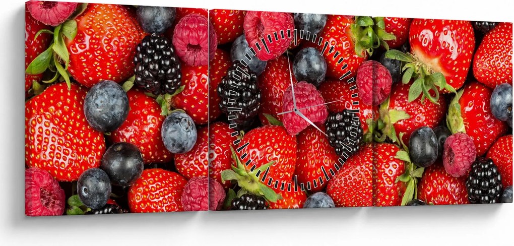 Tablou - Încărcătură de fructe (cu ceas) (90x30 cm)