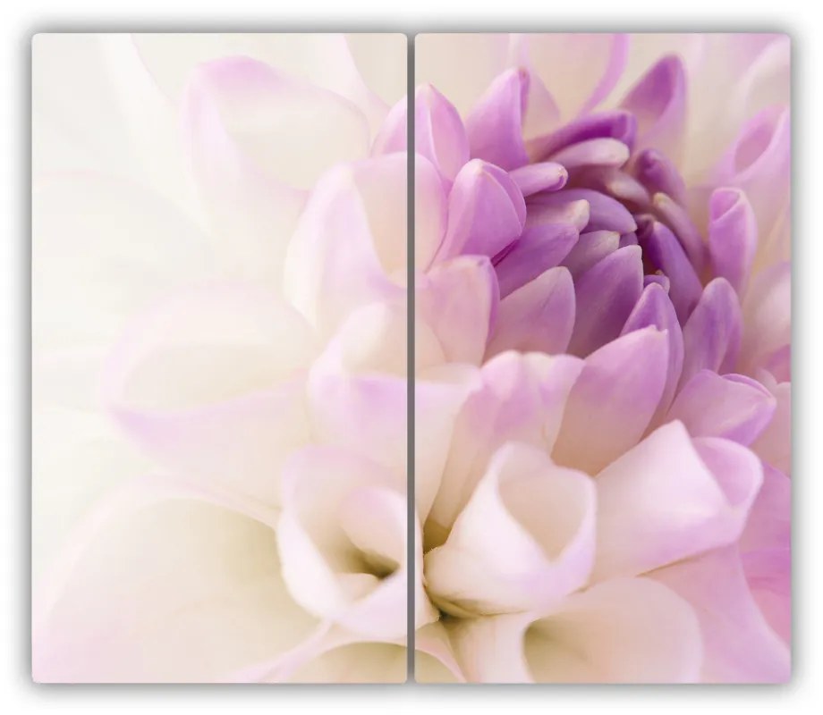 Tocator din sticla Dahlia alb