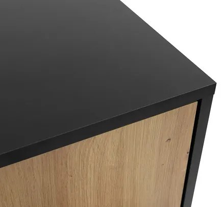 Noptieră Oksewo 1SZ (Stejar artisan + Negru) . 1104518