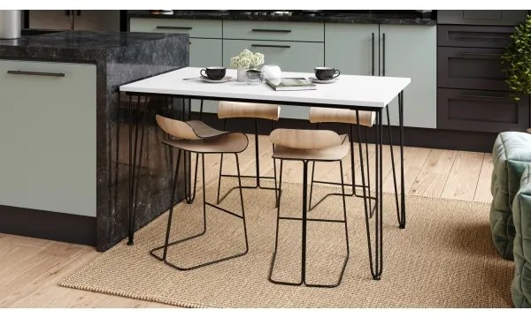 Masă de dining HALIJA albă