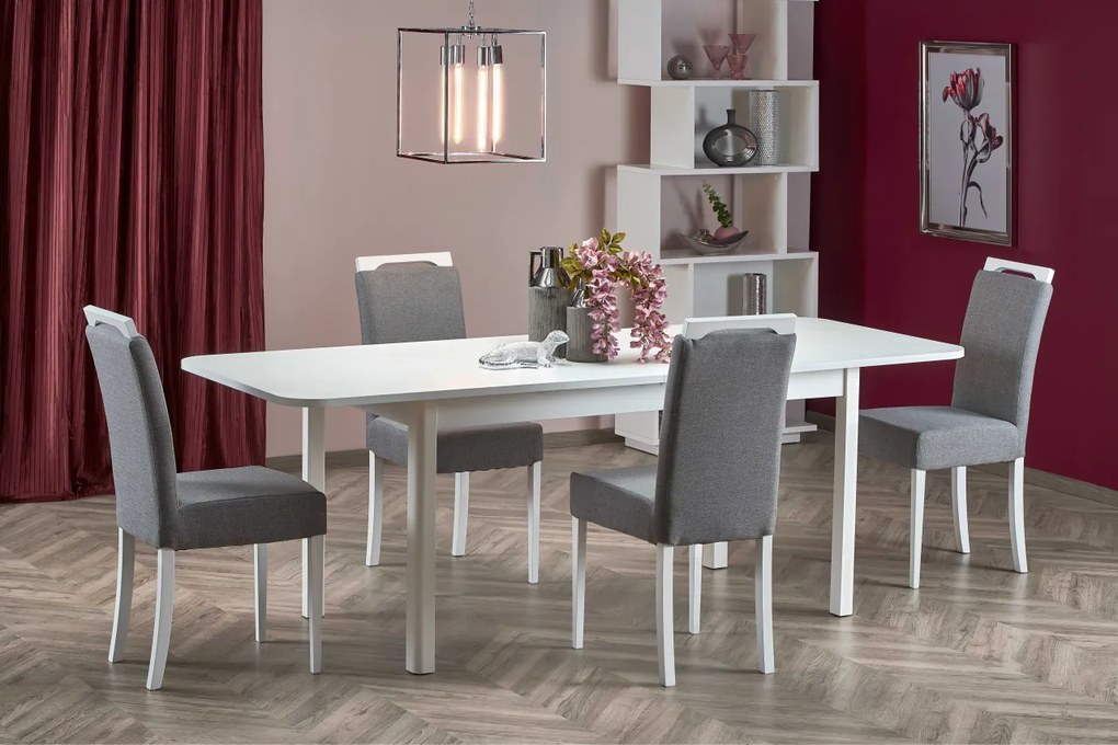 Masa extensibila Florian L160-228 cm alb/alb