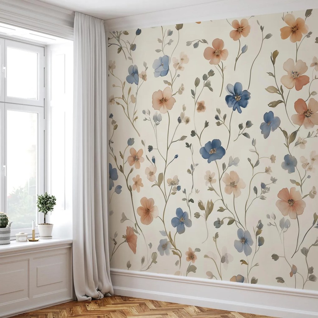 Fototapet - Flori pastelate (147x102 cm)