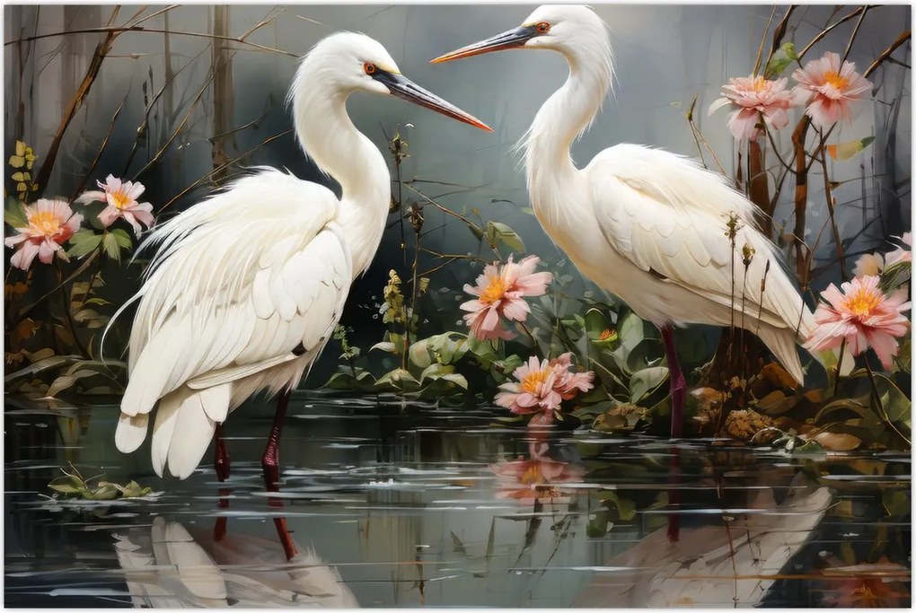 Tablou - Macarale albe (90x60 cm)