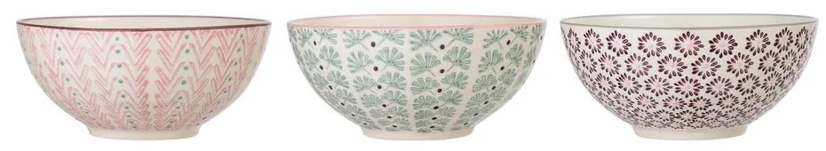 Set de 3 boluri din gresie ceramică Bloomingville Maya, ø 16,5 cm