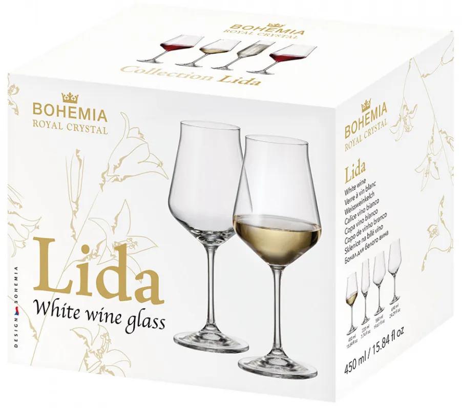 Set pahare de vin Bohemia Royal Lida 450ml, 6 buc 1006057