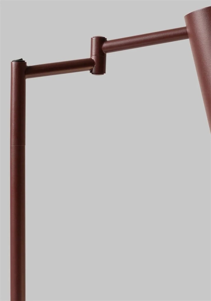 Lampa birou din metal cu brat articulat Bilbao visiniu