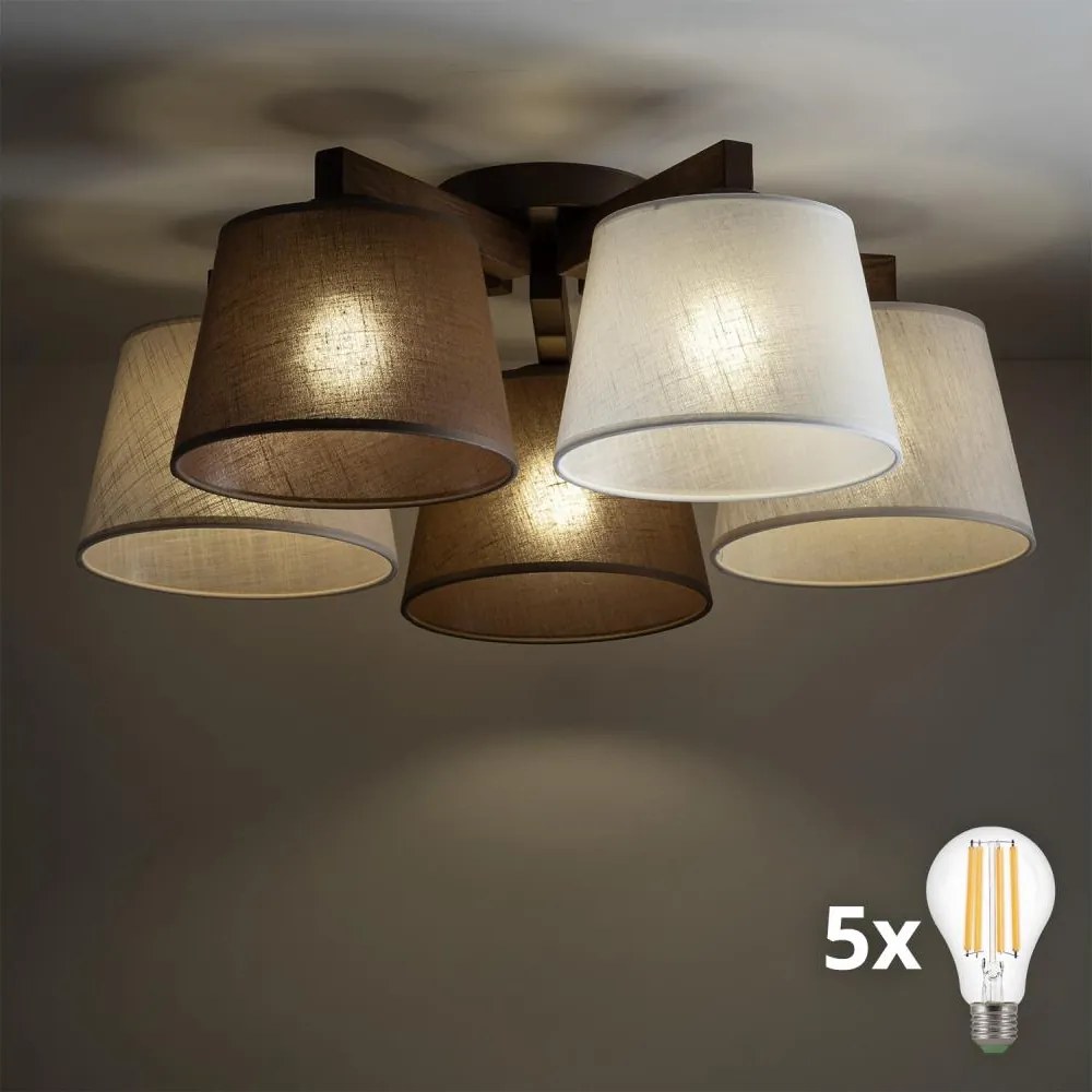 BRILAGI - LED Lustră aplicată LATTE 5xE27/15W/230V pin/mix
