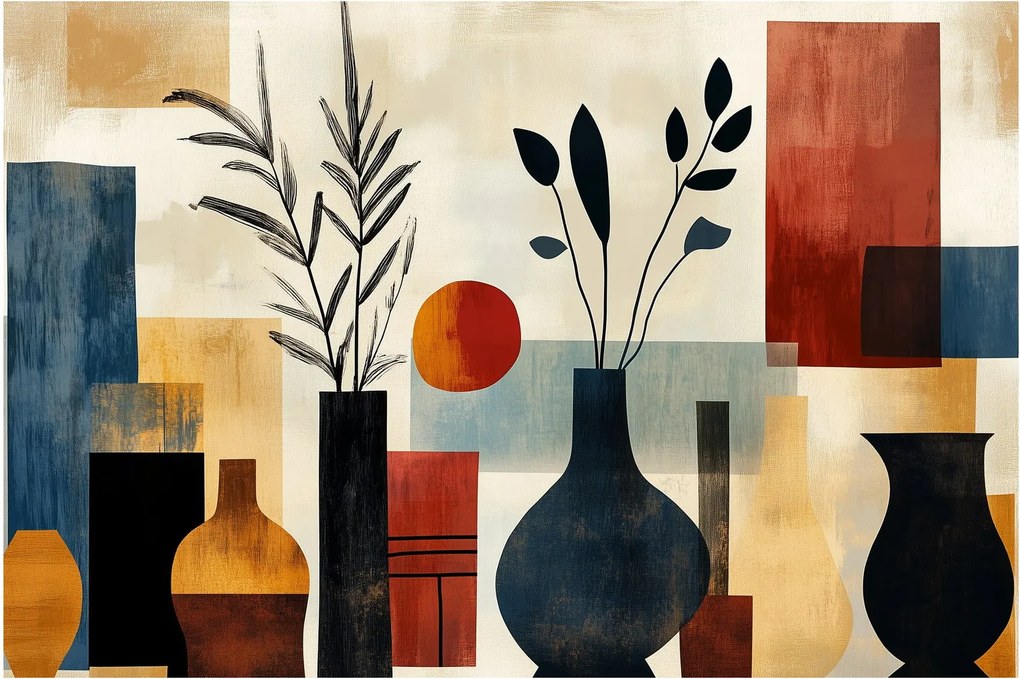 Tablou - Vaze cubiste (90x60 cm)
