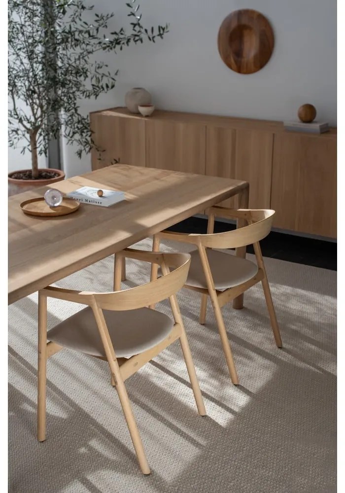 Masă de dining din lemn de stejar 90x200 cm Derven – Gazzda