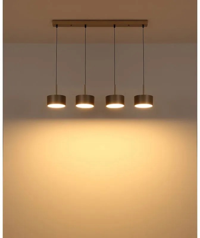 Lustra cu 4 Pendule LED sampanie negru RAYMOND