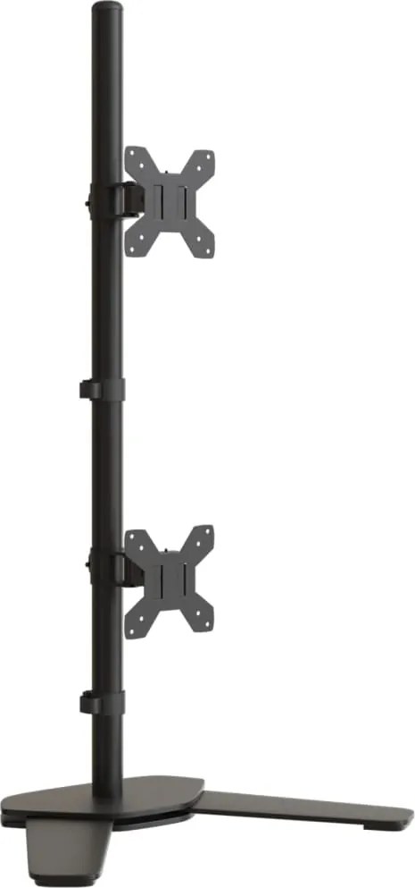 vidaXL Suport de perete pentru monitor dublu VESA 75/100 mm negru oțel